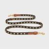 Adjustable Dog Leash in Triomphe Canvas and Calfskin with Studs