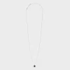Aiguise Necklace in Sterling Silver with Rhodium finish and Onyx