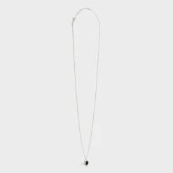 Aiguise Necklace in Sterling Silver with Rhodium finish and Onyx