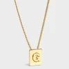 Alphabet G Necklace in Brass with Gold finish