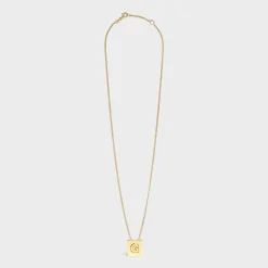 Alphabet G Necklace in Brass with Gold finish