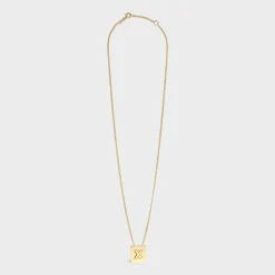 Alphabet X Necklace in Brass with Gold finish