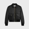 aviator blouson jacket in soft lambskin