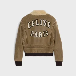 aviator blouson jacket in vintage shearling