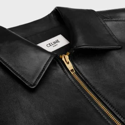 aviator blouson jacket in soft lambskin