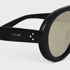 Aviator S300 Sunglasses in Acetate with Mirror Lenses