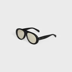 Aviator S300 Sunglasses in Acetate with Mirror Lenses
