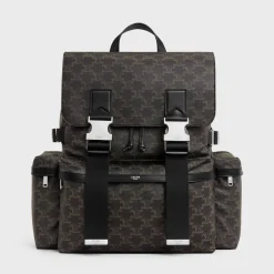 Backpack in Triomphe canvas and calfskin