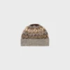 beanie in brushed fair isle alpaca wool