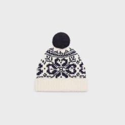 beanie in fair isle wool