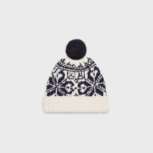 beanie in fair isle wool