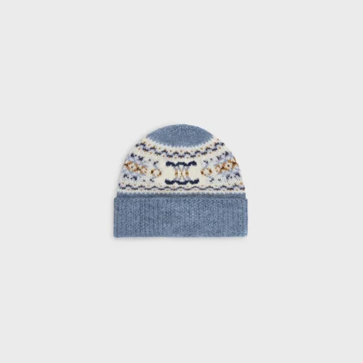 beanie in triomphe fair isle wool