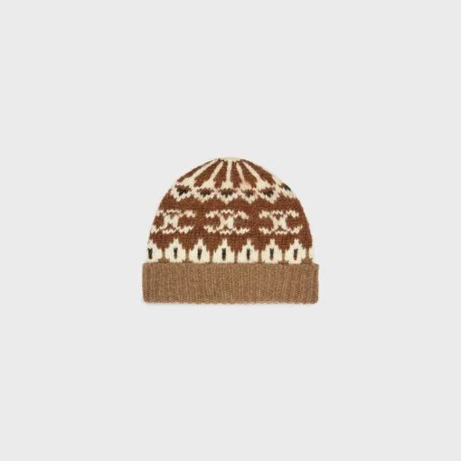 beanie in triomphe fair isle wool