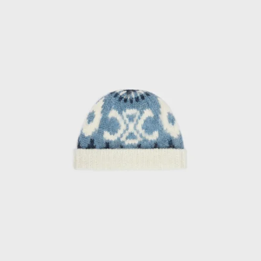 beanie in triomphe fair isle wool