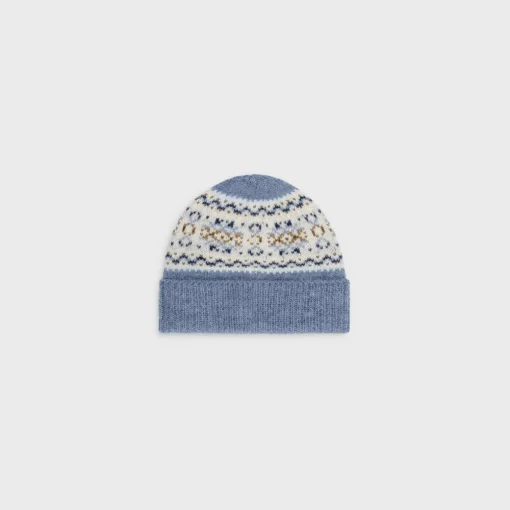 beanie in triomphe fair isle wool