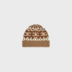 beanie in triomphe fair isle wool