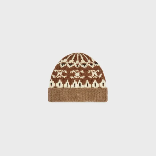 beanie in triomphe fair isle wool