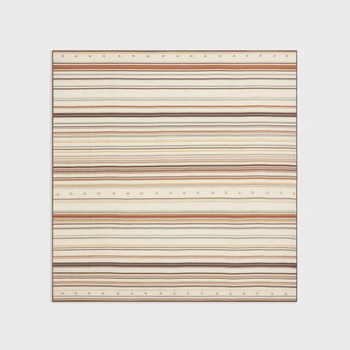 Beijing square in striped silk