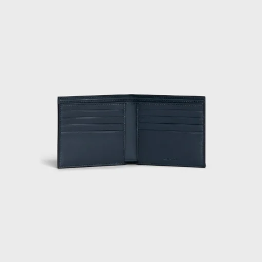 Bi-fold wallet in Grained calfskin