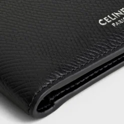 Bi-fold wallet in Grained calfskin
