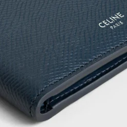 Bi-fold wallet in Grained calfskin