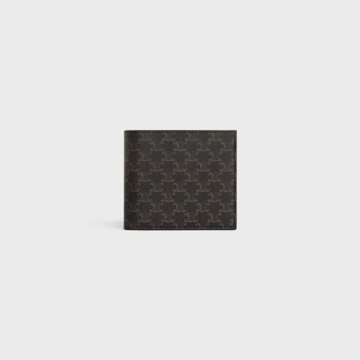 Bi-fold Wallet with Coin Compartment in Triomphe Canvas