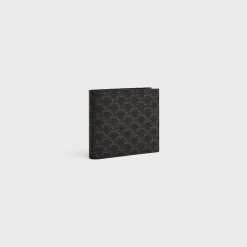 Bi-fold Wallet with Coin Compartment in Triomphe Canvas