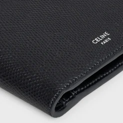 Bi-fold Wallet with Coin Compartment in grained calfskin