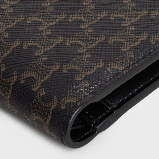 Bi-fold Wallet with Coin Compartment in Triomphe Canvas