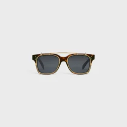 Black Frame 51 Sunglasses in Acetate with Metal