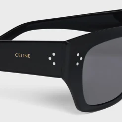 Black Frame 55 Sunglasses in Acetate