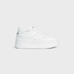 BLOCK SNEAKERS WITH WEDGE OUTSOLE in CALFSKIN