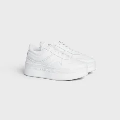 BLOCK SNEAKERS WITH WEDGE OUTSOLE in CALFSKIN