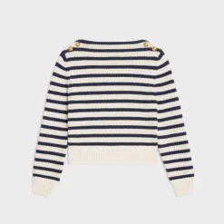 boat neck marinière sweater in cashmere