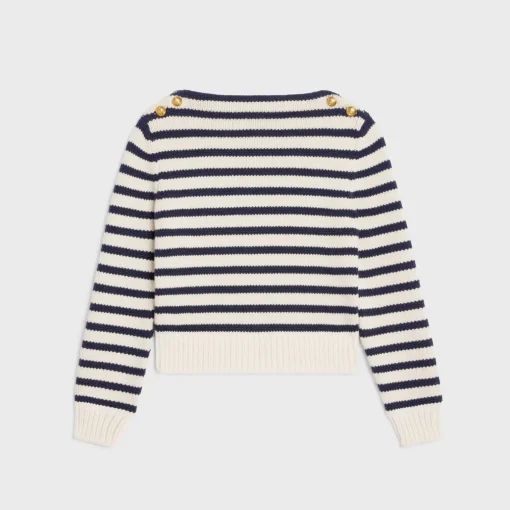 boat neck marinière sweater in cashmere