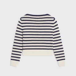 boat neck marinière sweater in cashmere