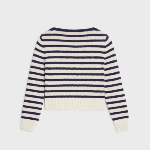 boat neck marinière sweater in cashmere