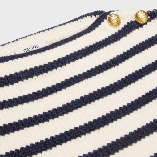 boat neck marinière sweater in cashmere