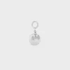 Bone strass plate dog medal in brass