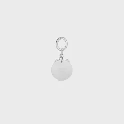 Bone strass plate dog medal in brass