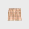 boxer shorts in check silk