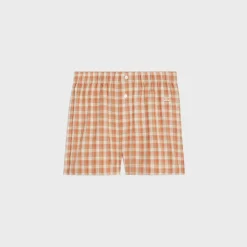 boxer shorts in check silk