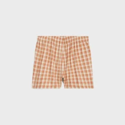 boxer shorts in check silk