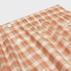 boxer shorts in check silk