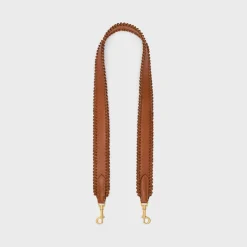 BRAIDED STRAP in NATURAL CALFSKIN with Gold Finishing