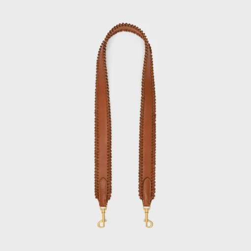BRAIDED STRAP in NATURAL CALFSKIN with Gold Finishing