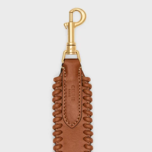 BRAIDED STRAP in NATURAL CALFSKIN with Gold Finishing