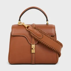 BRAIDED STRAP in NATURAL CALFSKIN with Gold Finishing