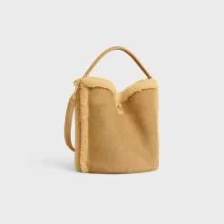 Bucket 16 SOFT Bag in SUEDE CALFSKIN AND SHEARLING
