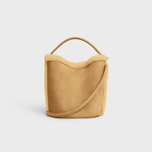 Bucket 16 SOFT Bag in SUEDE CALFSKIN AND SHEARLING